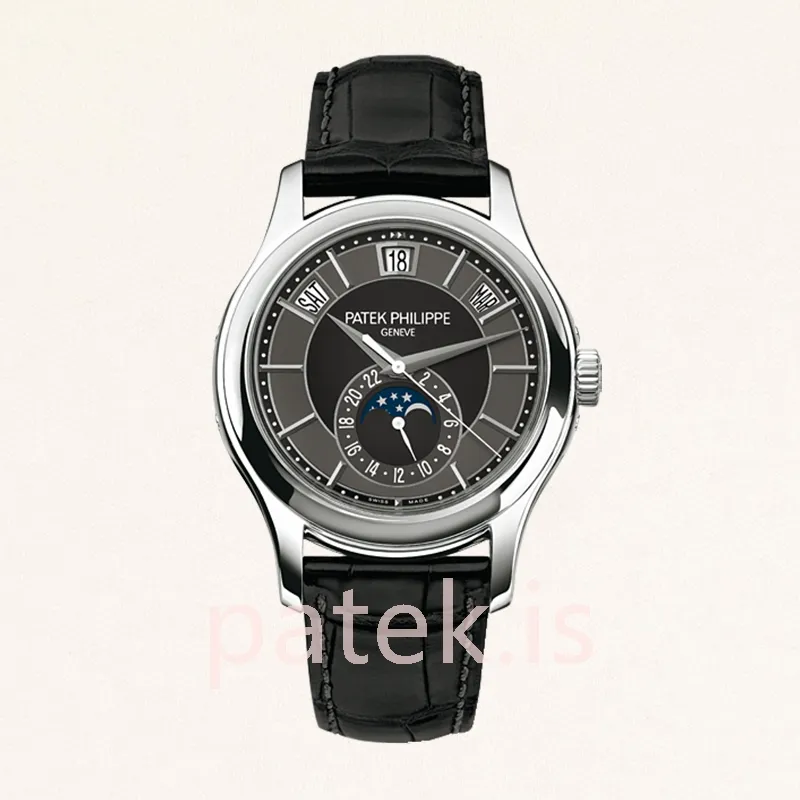 patek philippe complications 5205g 010 40mm men leather strap