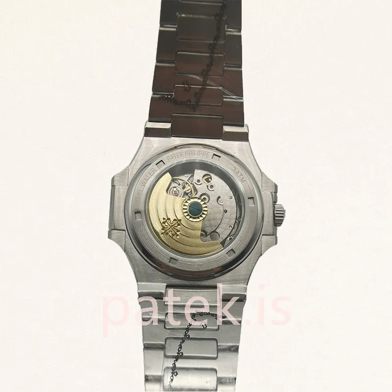 patek philippe nautilus 5711/1a 014 men's 40mm automatic silver tone
