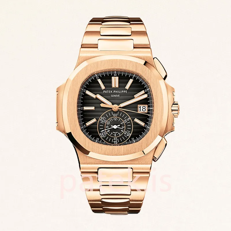 patek philippe nautilus men's 5980/1r 001 40mm automatic black dial