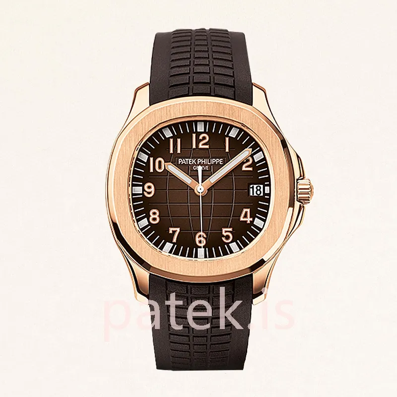 patek philippe aquanaut 40mm men's 5167r 001 rose gold tone brown dial