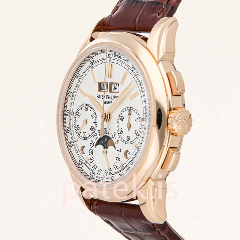 patek philippe grand complications 42mm men's 5270r 001 rose gold tone white dial