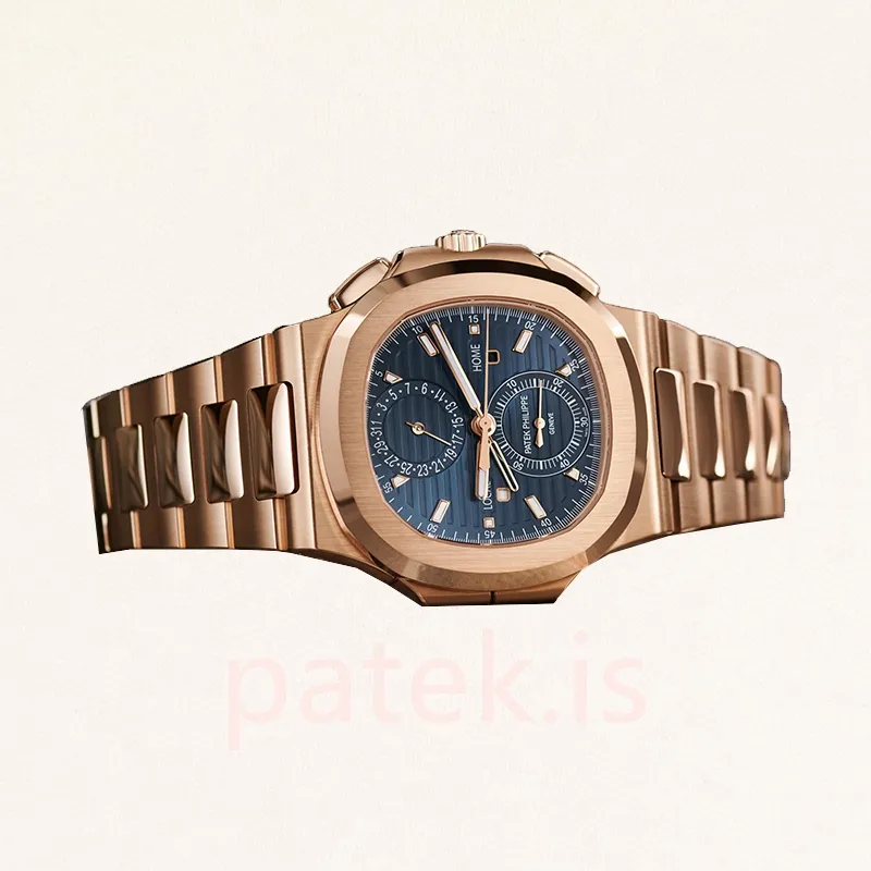 patek philippe nautilus 5990/1r 001 men's 40mm rose gold tone bracelet