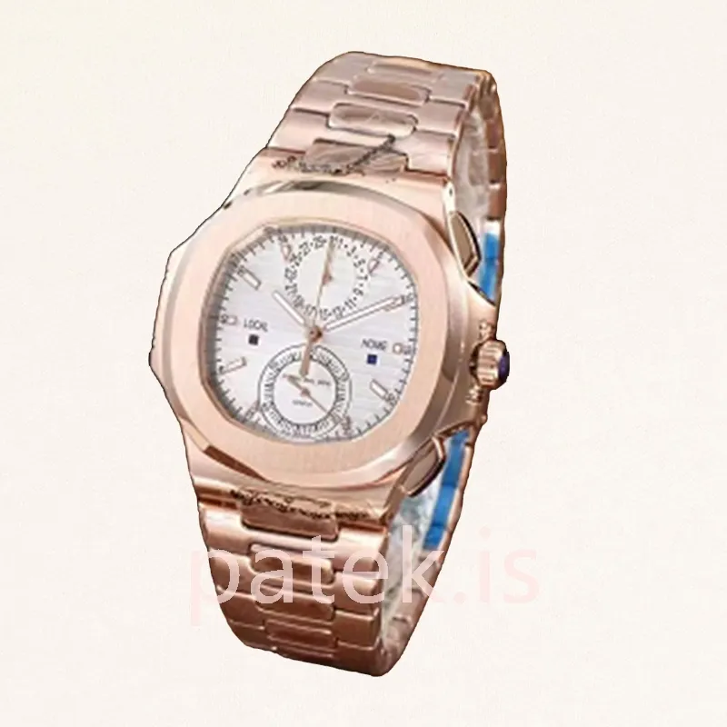 patek philippe nautilus 5990/1r 001 men's 40mm rose gold tone bracelet