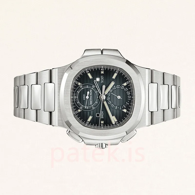 patek philippe nautilus men's 42mm 5990/1a 011 bracelet silver tone