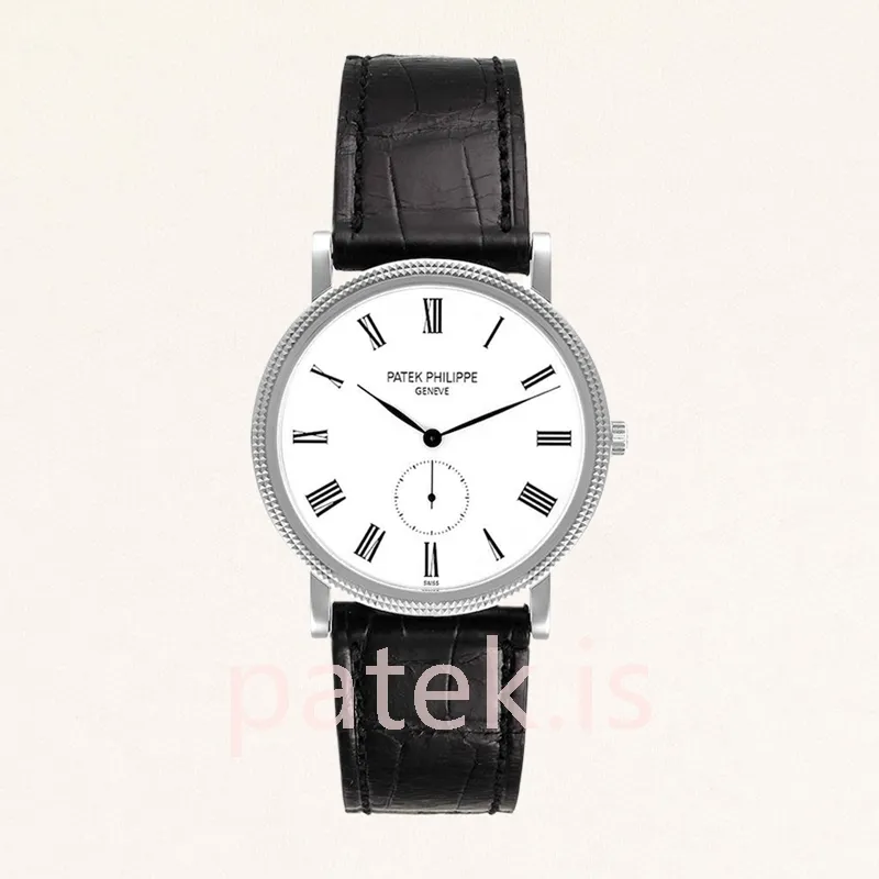 patek philippe calatrava 40mm men's 5119g automatic white dial