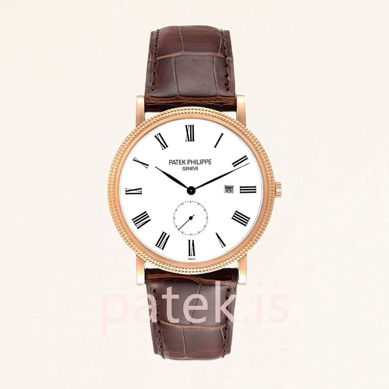 patek philippe calatrava 5119r 001 40mm men's automatic leather strap
