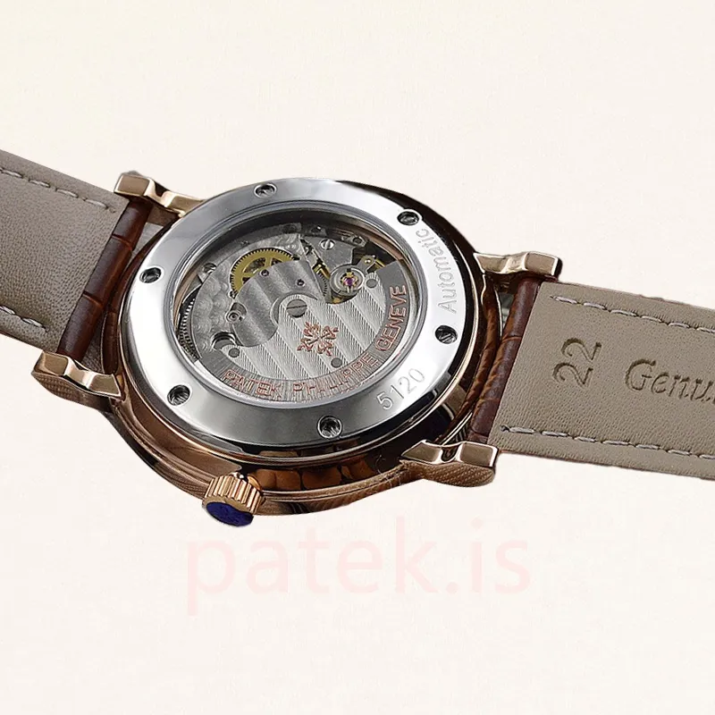 patek philippe calatrava 5119r 001 40mm men's automatic leather strap