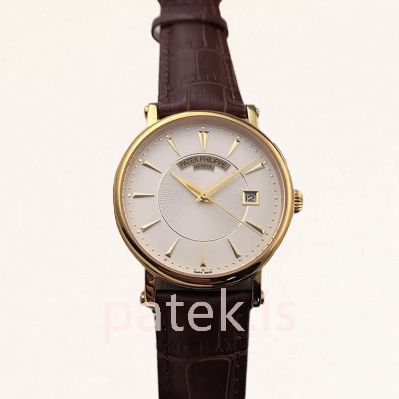 patek philippe calatrava 40mm 5153r 001 1 men's leather strap