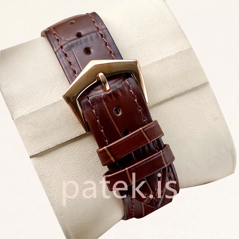 patek philippe calatrava 40mm 5153r 001 1 men's leather strap