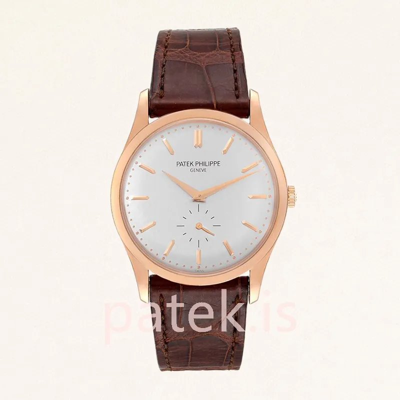 patek philippe calatrava men's 40mm 5196r 001 leather strap automatic