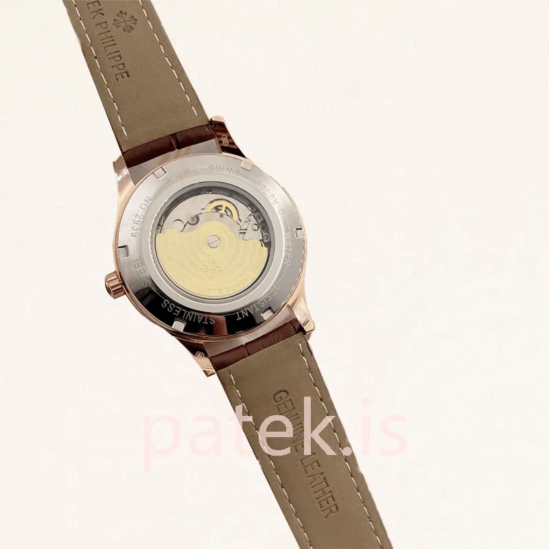 patek philippe calatrava men's 40mm 5196r 001 leather strap automatic