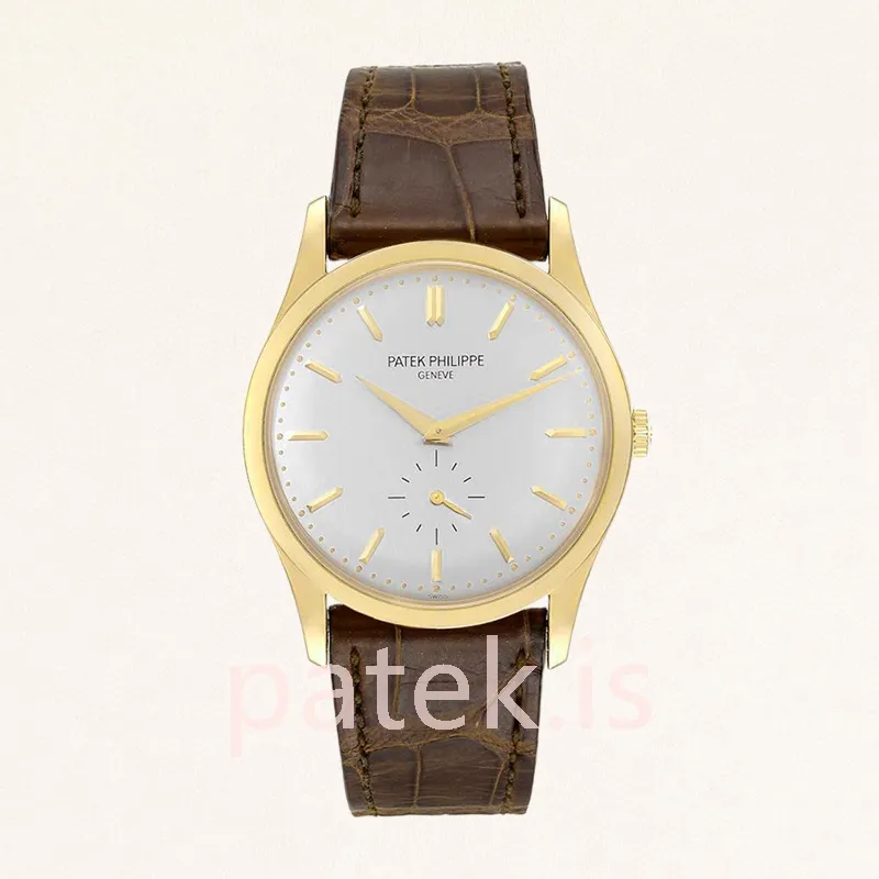 patek philippe calatrava men's 40mm 5196r 001 leather strap automatic