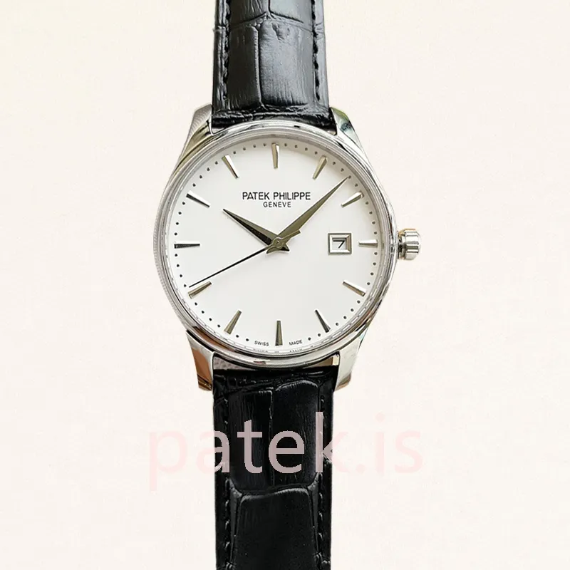 patek philippe calatrava 5227g 001 men's 40mm leather strap
