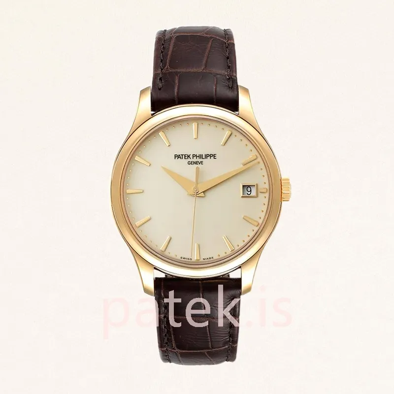 patek philippe calatrava men's 40mm 5227j 001 leather strap