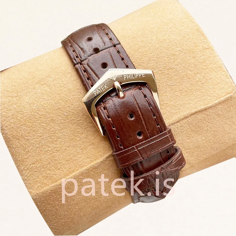 patek philippe calatrava men's 40mm 5227j 001 leather strap