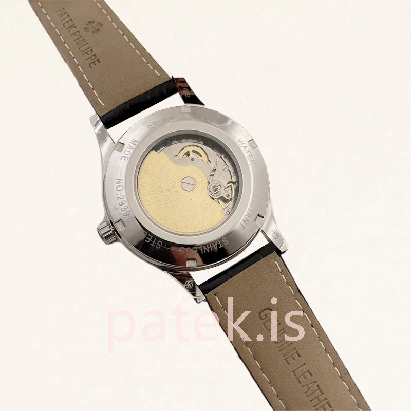 patek philippe calatrava 40mm men's 5296g leather strap