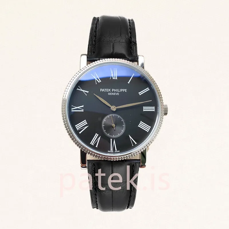 patek philippe calatrava calatravabkrl025 men's 40mm automatic black dial