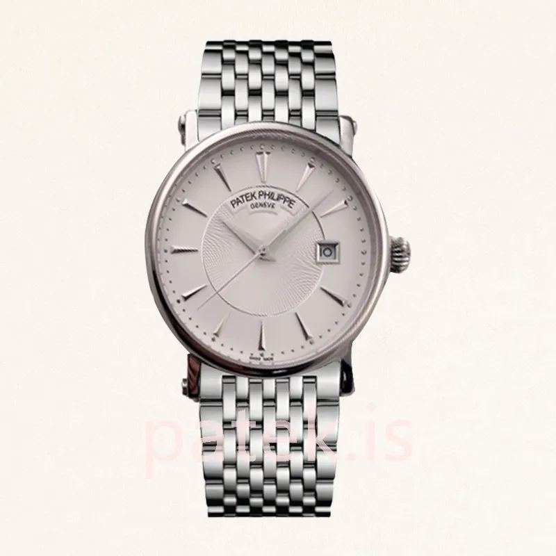 patek philippe calatrava 40mm calatravawsb010 men's silver tone