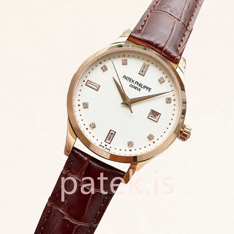 patek philippe calatrava calatravawsl002 men's 40mm rose gold tone