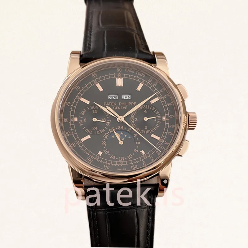 patek philippe grand complications ref.5970 1 men's 40mm leather strap automatic